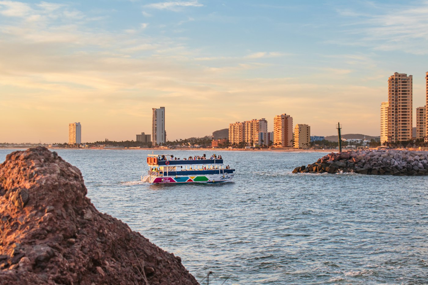 Costa de Mazatlán al atardecer